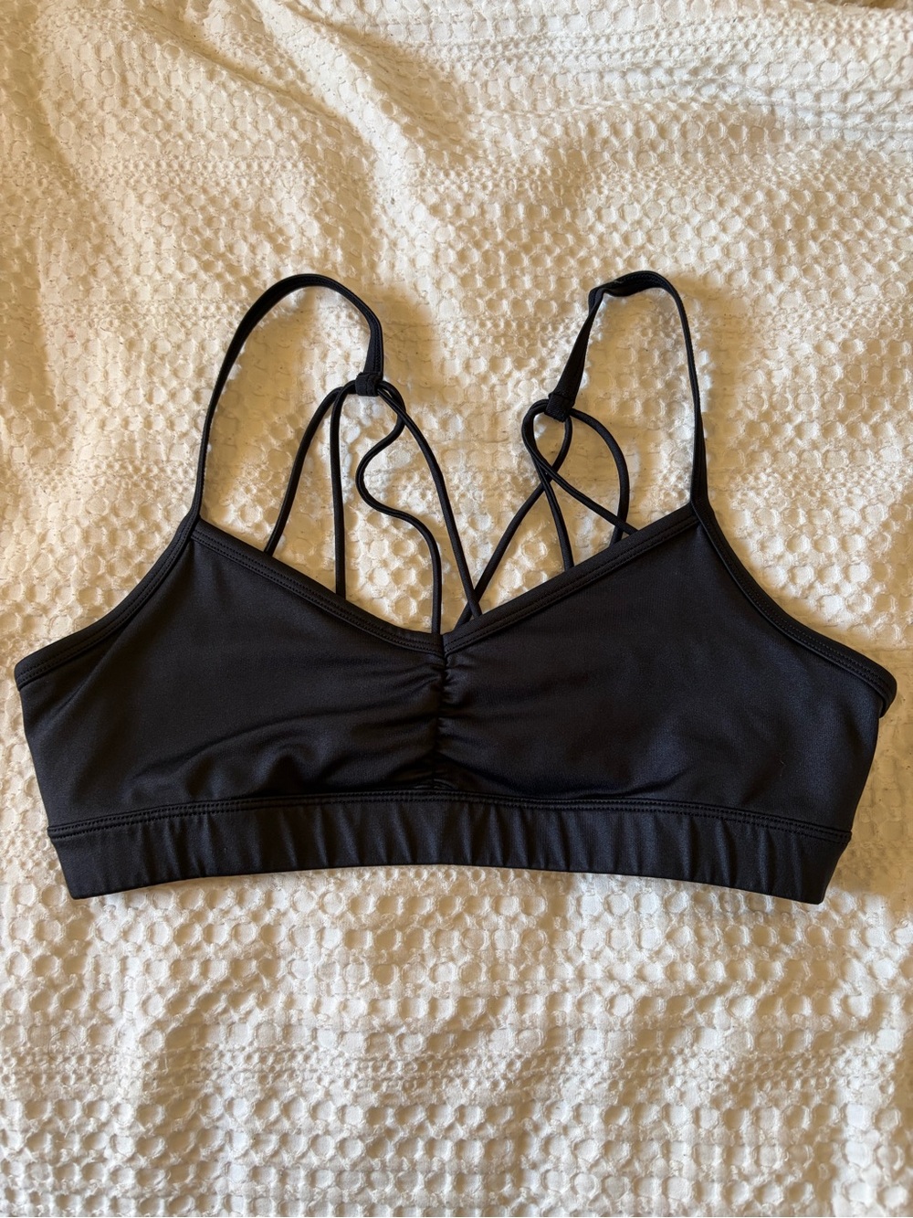 ALO Yoga Black Strappy Sports Bralette
